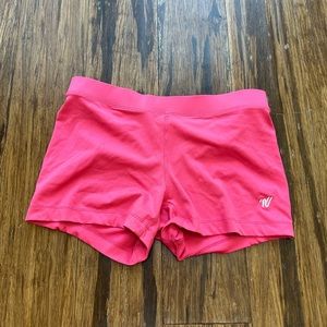 Varsity Pink Spandex Shorts Size: M